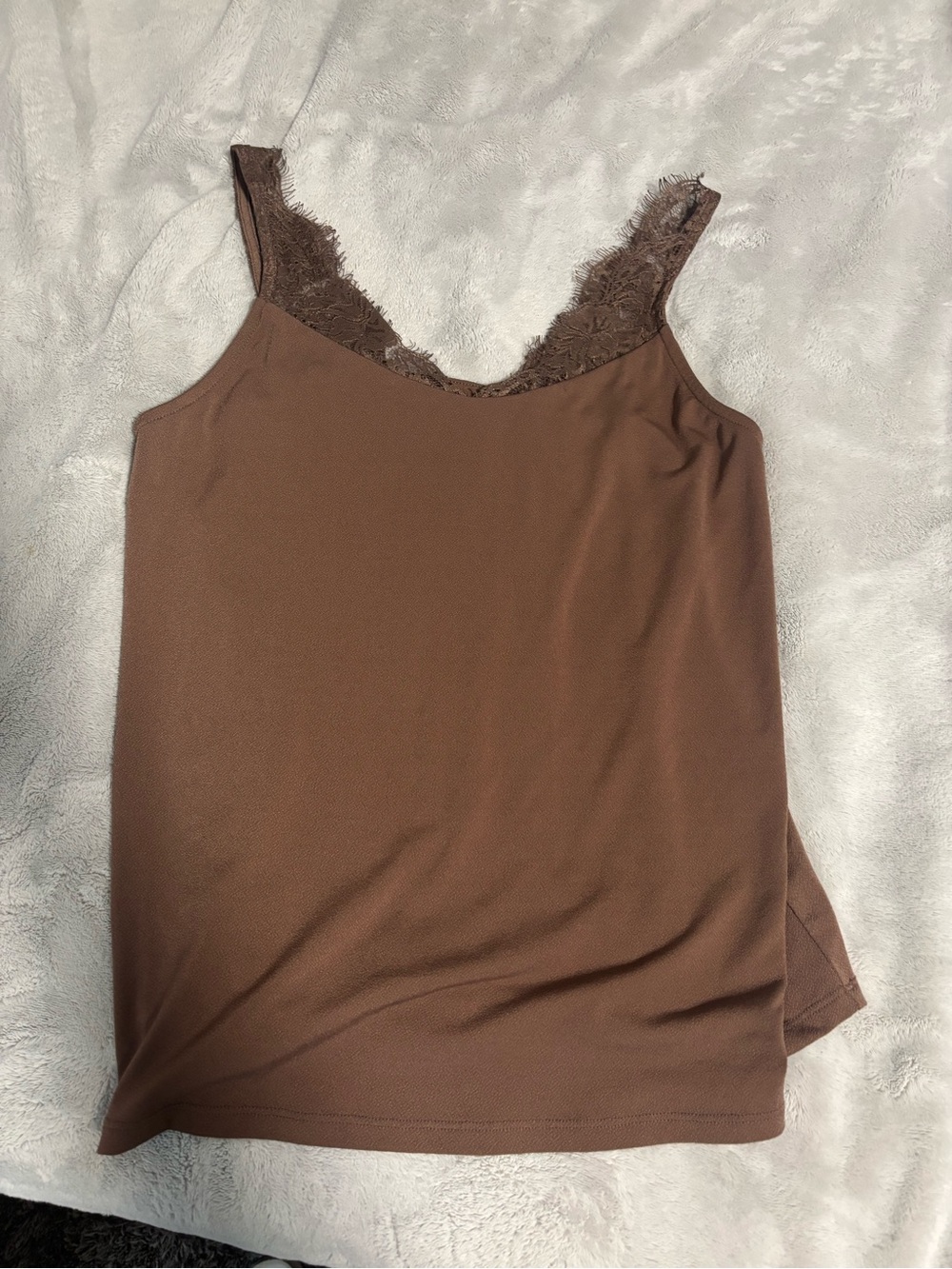 Daytrip Chocolate Lace-Trim Cami